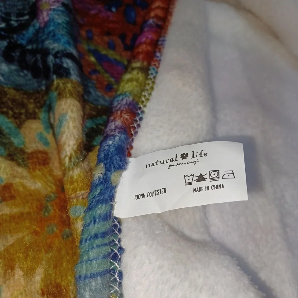Natural Life Floral Patchwork Floral Towel Wrap Skirt S/M Boho Spa Resort Beach